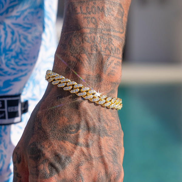 10mm Miami Cuban Link Bracelet In 14k Gold Filled Featuring Double Saf –  Dijujewel