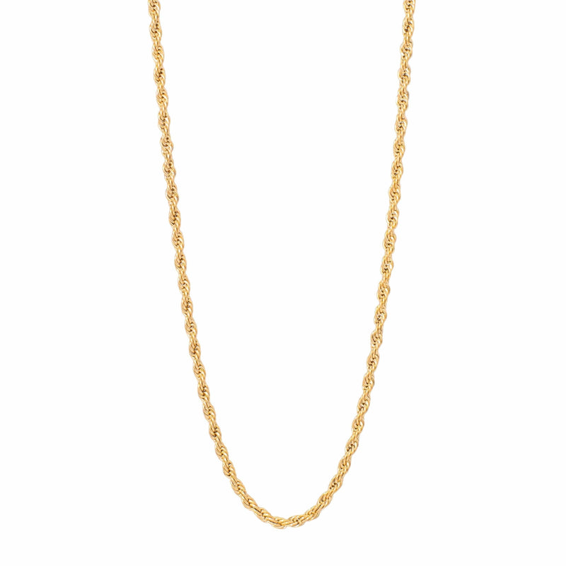 Adamans 18" 4MM Rope Chain - Gold