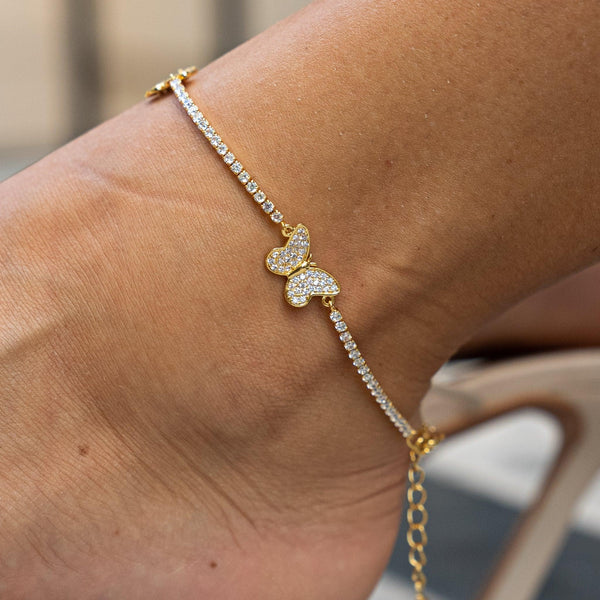 Butterfly Anklet - Gold - Adamans