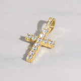 Adamans Diamond Cross Pendant - Gold